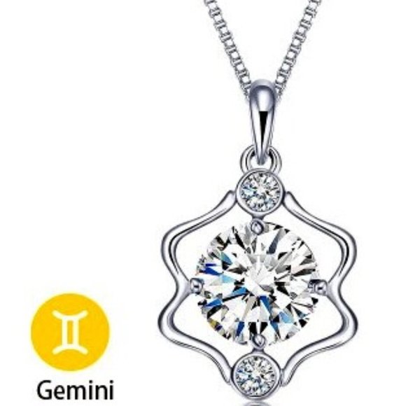 Zodiac Silver CZ  Necklace - Picture 6 of 15